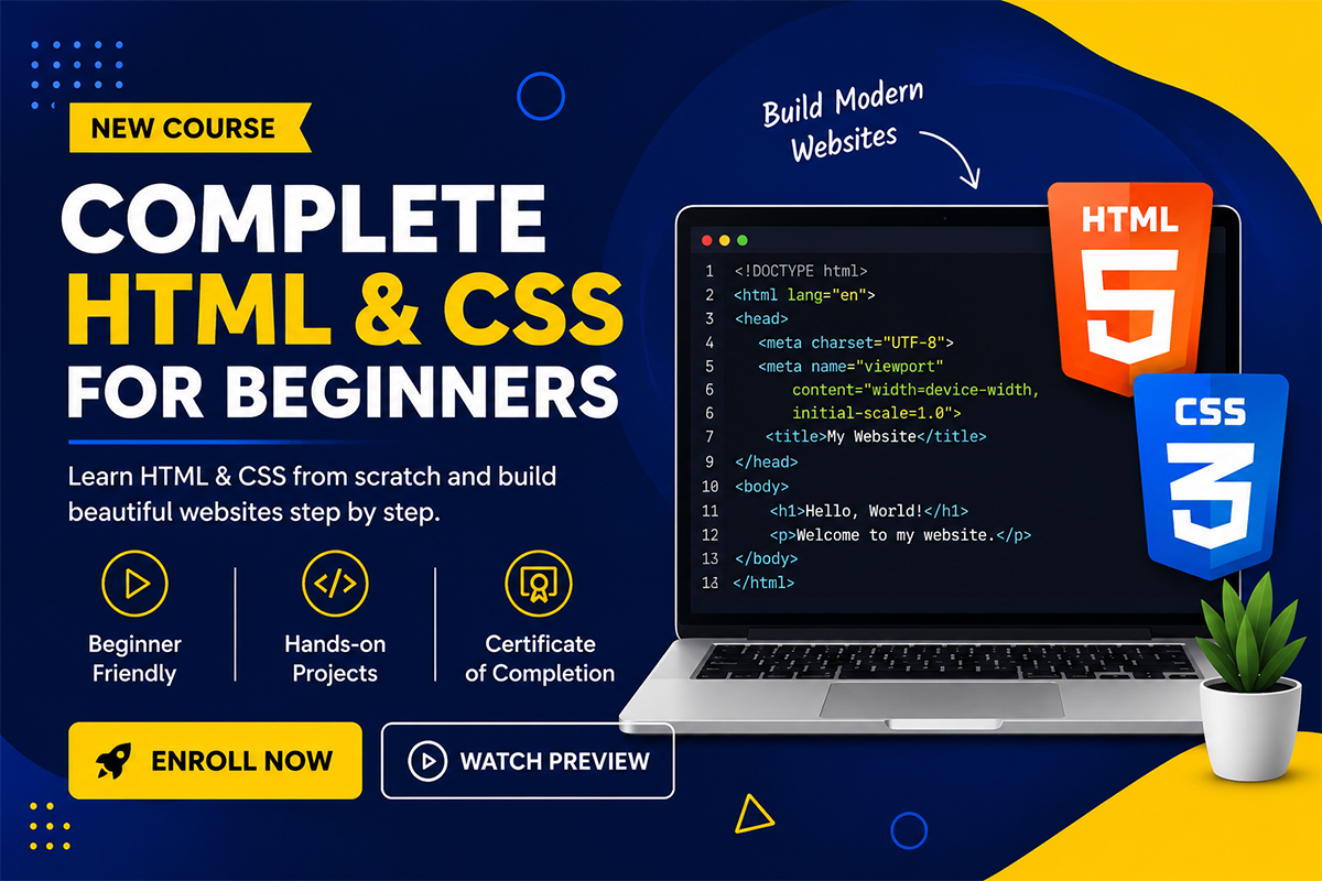 Complete CSS & HTML for beginners